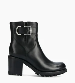 Sale Boot biker à boucle - Justy 70 - Cuir lisse - Boots - Bottines|Boots - Bottines