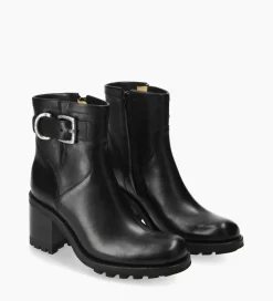 Sale Boot biker à boucle - Justy 70 - Cuir lisse - Boots - Bottines|Boots - Bottines