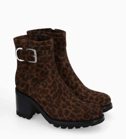 Boot biker à boucle - Justy 70 - Cuir velours - Boots - Bottines|Boots - Bottines