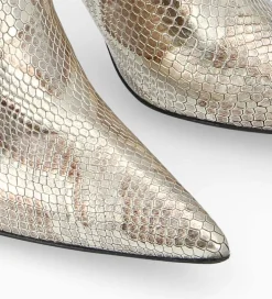 Online Botte à talon avec boucles - Cathy 85 - Cuir imprimé serpent - Bottes|Bottes