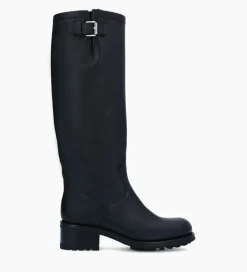 Clearance Botte biker à boucle - Biker 40 - Cuir grainé - Bottes|Bottes