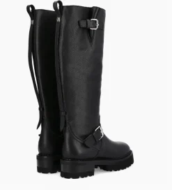 Online Botte biker à double boucle - Carra 45 - Cuir grainé - Bottes|Bottes