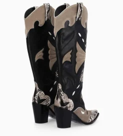 Best Botte western à talon - Annie 80 - Cuir de veau/Velours/Nappa/Serpent - Bottes|Bottes