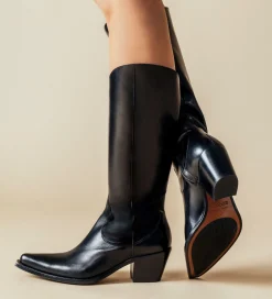 Sale Botte western à talon - Ruby 50 - Cuir de veau lisse brillant - Bottes|Bottes