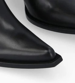 Hot Botte western à talon brodée - Tina 50 - Cuir de veau lisse brillant - Bottes|Santiags