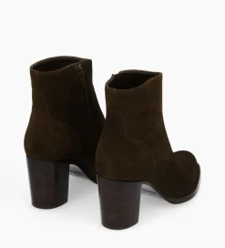 Online Bottine à talon à zip - Legend 70 - Cuir velours - Marron foncé Boots - Bottines|Boots - Bottines