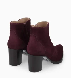 Hot Bottine à talon à zip - Paddy 70 - Cuir velours - Boots - Bottines|Boots - Bottines