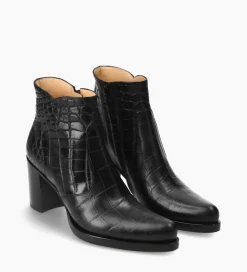 Sale Bottine à talon à zip - Paddy 70 - Cuir embossé croco - Boots - Bottines|Boots - Bottines