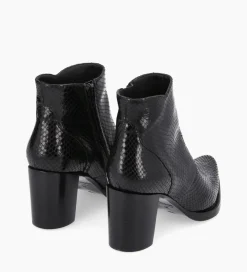 Outlet Bottine à talon à zip - Paddy 70 - Cuir imprimé serpent - Boots - Bottines|Boots - Bottines