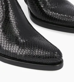 Outlet Bottine à talon à zip - Paddy 70 - Cuir imprimé serpent - Boots - Bottines|Boots - Bottines