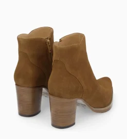 Sale Bottine à talon à zip - Paddy 70 - Cuir velours - Boots - Bottines|Boots - Bottines