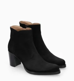 Best Bottine à talon à zip - Paddy 70 - Cuir velours - Boots - Bottines|Boots - Bottines