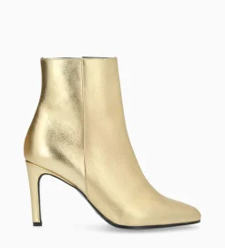 Bottine à talon aiguille zippée - Stella 85 - Cuir métallisé - Boots - Bottines