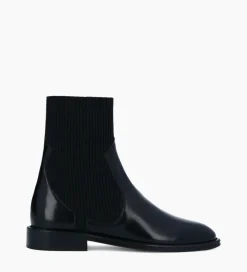 New Bottine chelsea - Harri 25 - Cuir de veau lisse brillant/Maille - Boots - Bottines
