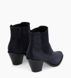 Discount Bottine chelsea à talon - Jane 70 - Cuir velours - Boots - Bottines|Boots - Bottines