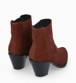 Outlet Bottine chelsea à talon - Jane 70 - Cuir velours - Boots - Bottines|Boots - Bottines