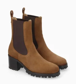 Best Bottine chelsea à talon - Jade 45 - Cuir velours - Boots - Bottines