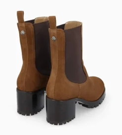 Best Bottine chelsea à talon - Jade 45 - Cuir velours - Boots - Bottines