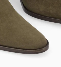 Hot Bottine chelsea à talon - Jane 70 - Cuir velours - Boots - Bottines