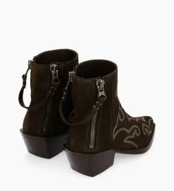 Discount Bottine Western - Calamity 40 - Cuir velours - Marron foncé Boots - Bottines|Boots - Bottines