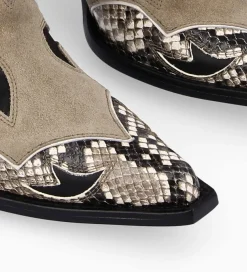 Online Bottine western à talon - Andrea 80 - Cuir de veau/Velours/Nappa/Serpent - Boots - Bottines|Boots - Bottines