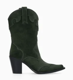 Hot Bottine western à talon - Andy 80 - Cuir velours - Boots - Bottines|Boots - Bottines