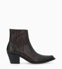 Best Bottine western chelsea - Sibelle 50 - Cuir imprimé serpent - Boots - Bottines|Boots - Bottines