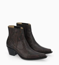 Best Bottine western chelsea - Sibelle 50 - Cuir imprimé serpent - Boots - Bottines|Boots - Bottines