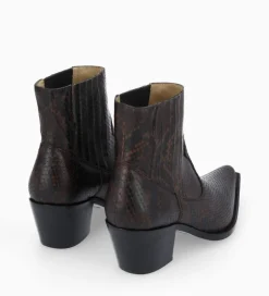 Best Bottine western chelsea - Sibelle 50 - Cuir imprimé serpent - Boots - Bottines|Boots - Bottines