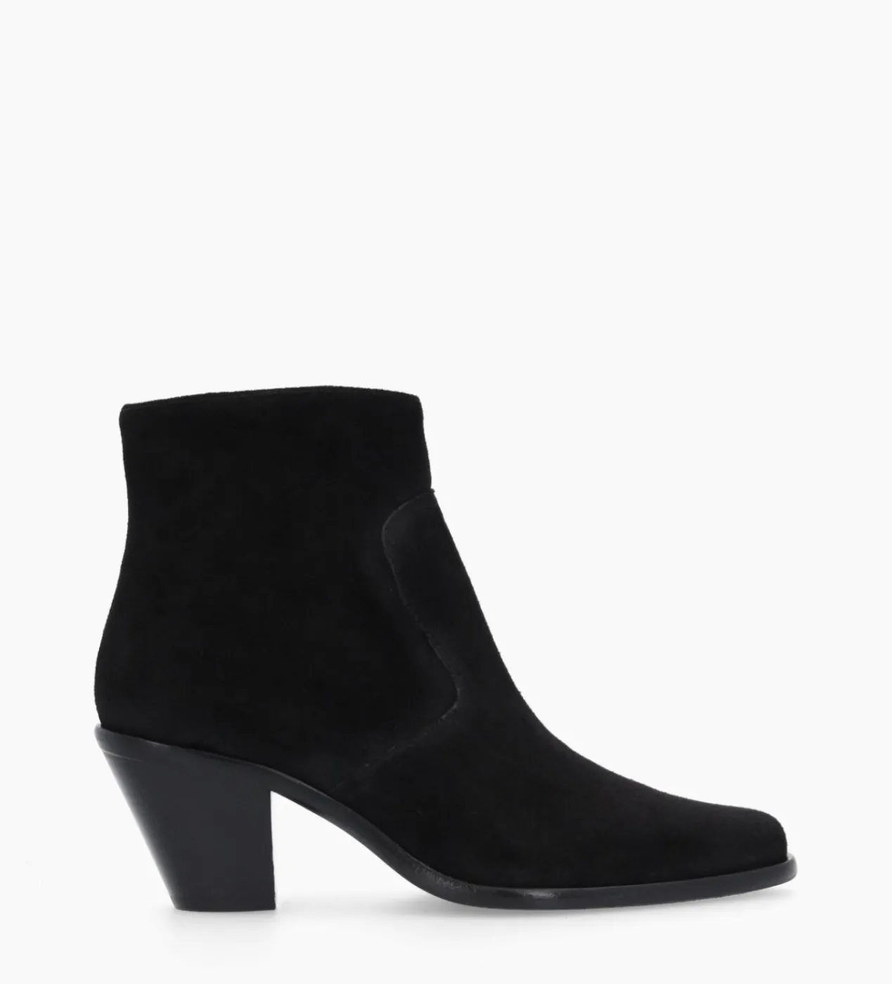 Sale Bottine western zippée - Jane 7 - Cuir velours - Boots - Bottines|Boots - Bottines