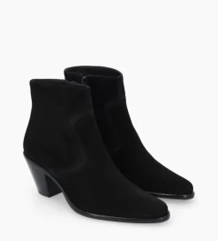 Sale Bottine western zippée - Jane 7 - Cuir velours - Boots - Bottines|Boots - Bottines