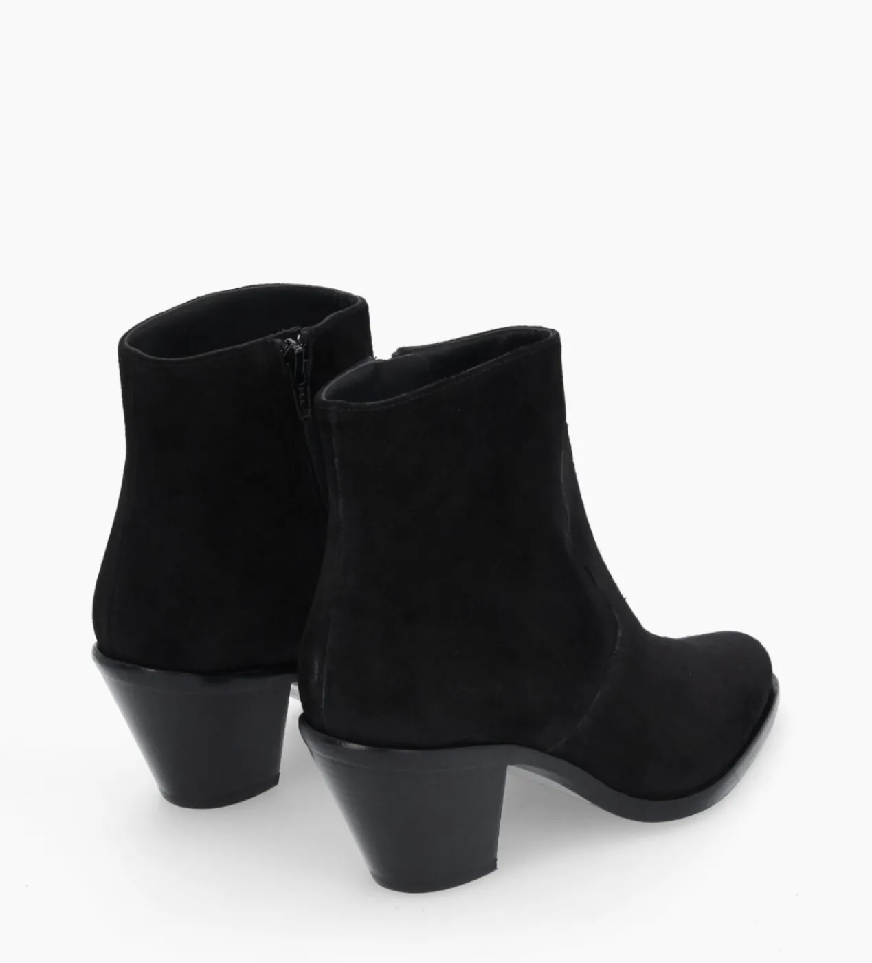 Sale Bottine western zippée - Jane 7 - Cuir velours - Boots - Bottines|Boots - Bottines