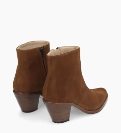 Discount Bottine western zippée - Jane 7 - Cuir velours - Boots - Bottines