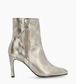 Bottine zippée à talon - Steffy 85 - Cuir imprimé serpent - Boots - Bottines|Boots - Bottines