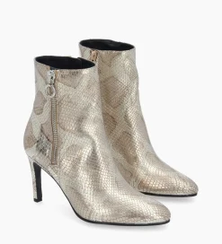 Bottine zippée à talon - Steffy 85 - Cuir imprimé serpent - Boots - Bottines|Boots - Bottines
