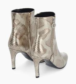 Bottine zippée à talon - Steffy 85 - Cuir imprimé serpent - Boots - Bottines|Boots - Bottines