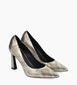 Discount Escarpin à talon à bout pointu - Iris 85 - Cuir imprimé serpent - Escarpins