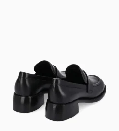 Outlet Mocassin à talon à bout carré - Anaïs 50 - Cuir de veau lisse brillant- Mocassins - Escarpins|Mocassins